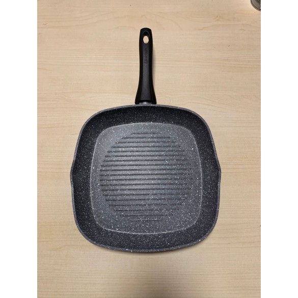 Bistecchiera Grill 28cm Black Pearl Petravera, Antiaderente Aeternum