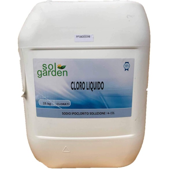Cloro Liquido in tanica da 25 Kg Solgarden