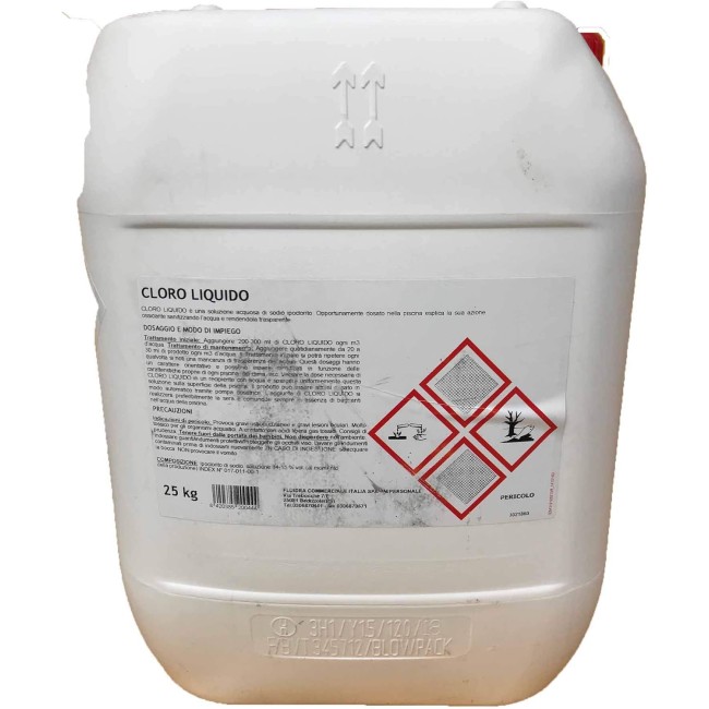 Cloro Liquido in tanica da 25 Kg...