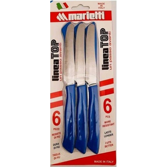 Coltello da Cucina Linea Top 11 cm 6pz Colori Assortiti MARIETTI