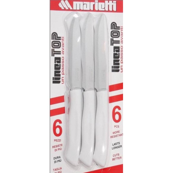 Coltello da Cucina Linea Top 11 cm 6pz Colori Assortiti MARIETTI