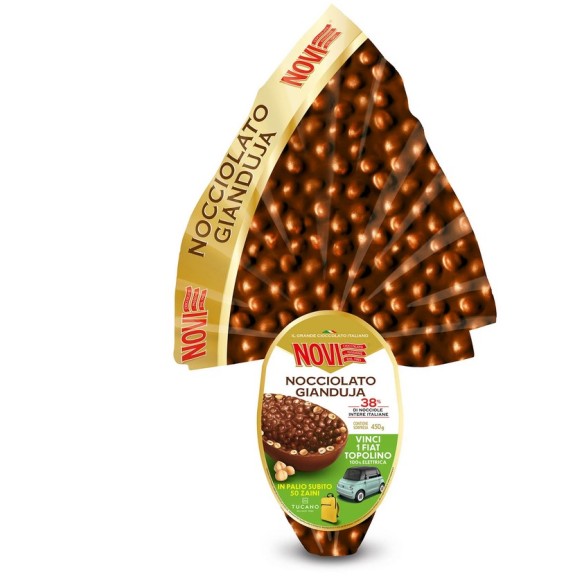 Uovo Nocciolato Gianduja, Fondente, Fondentenero 450g  NOVI
