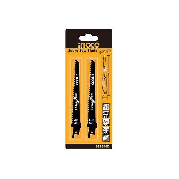 Set 2 Lame di Ricambio per Seghetto Alternativo INGCO