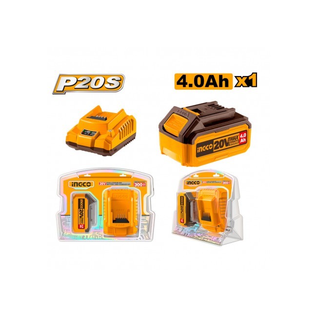 Kit Batteria 4Ah + Caricabatteria INGCO