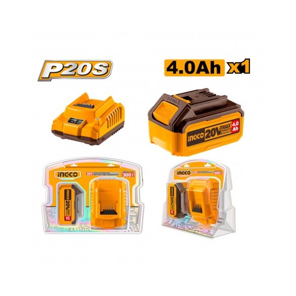 Kit Batteria 4Ah + Caricabatteria INGCO