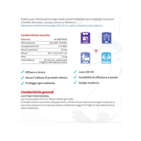 LuceTrap Professional Cattura Insetti CFG