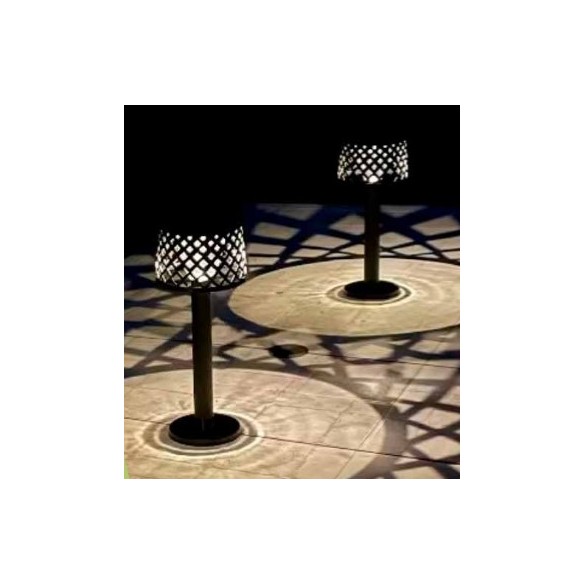 Lampada da Tavolo Aura 21cm con Pannello Solare Bianco Caldo per Uso Esterno GIOCOPLAST