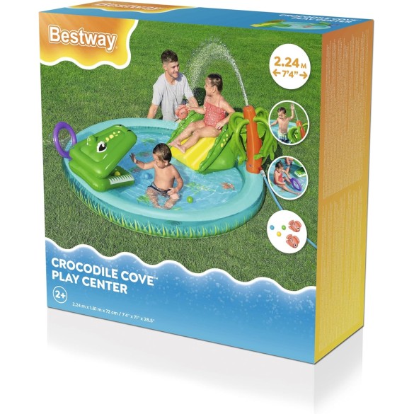 Playcenter Gonfiabile con Piscinetta Crocodile Cove - 2,24 m x 1,81 m x 72 cm 53166 Bestway