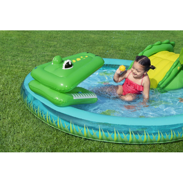 Playcenter Gonfiabile con Piscinetta Crocodile Cove - 2,24 m x 1,81 m x 72 cm 53166 Bestway