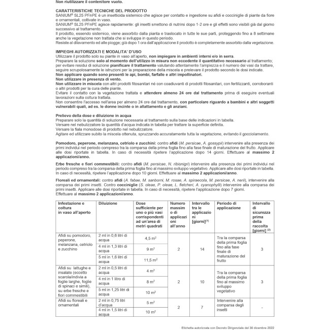 Insetticida Sistemico Sanium 5 ml