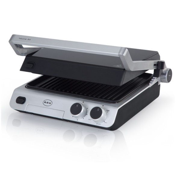 Bistecchiera Elettrica RGV Doppia Piastra Antiaderente 2000 W Industrial Grill