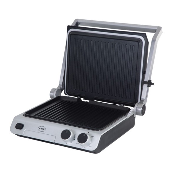 Bistecchiera Elettrica RGV Doppia Piastra Antiaderente 2000 W Industrial Grill