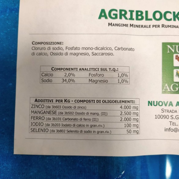 Blocco Sale 2:1 Agri/Ovilblock 5 Kg