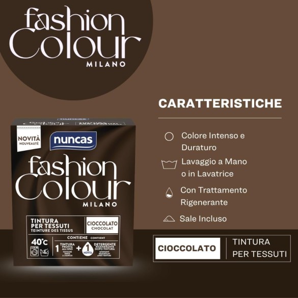 Tinta Fashion Colour Milano, Cioccolato,180 g, 75 ml Nuncas