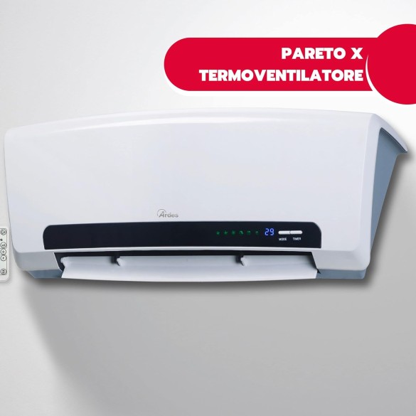 AR4W08P PARETO X Termoventilatore Ceramico da Parete 2000W ARDES