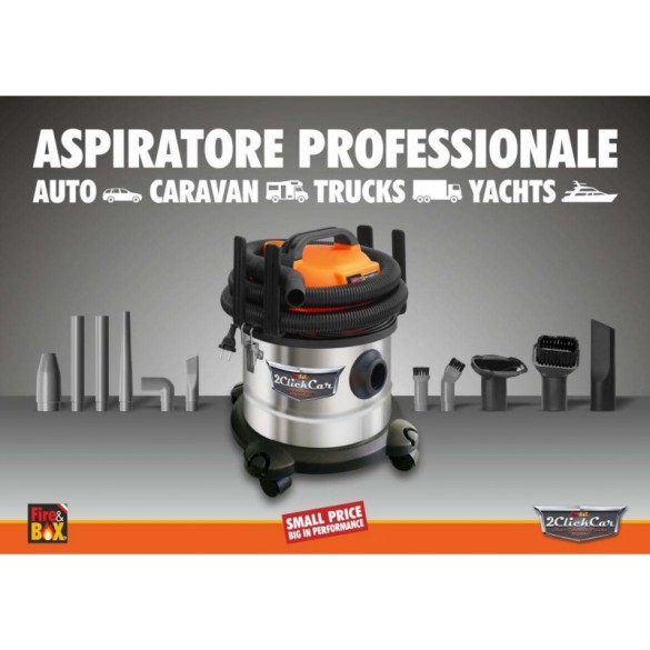 Aspiratore Professionale Fire&Box per Auto 2ClickCar