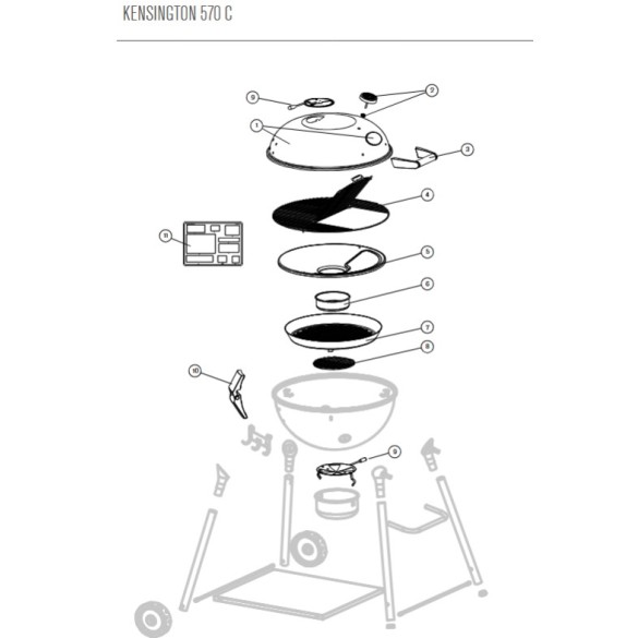 18.901.80 Vent Disc Set per Kensington 570C Outdoorchef