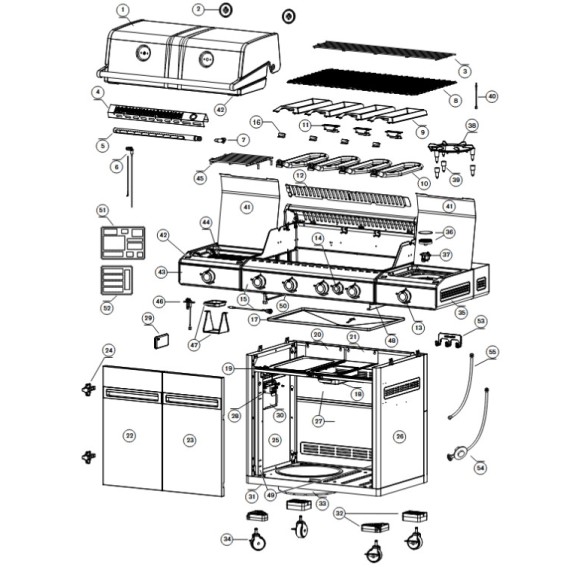 Regolatore Gas e Tubo 14.911.51 Outdoorchef
