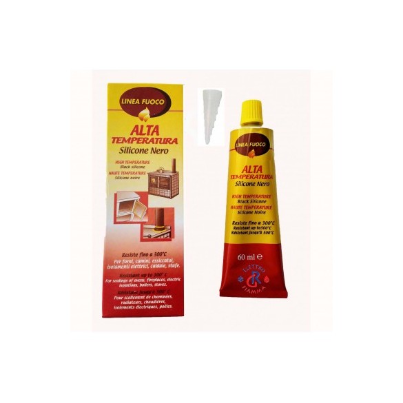 Sigillante per Stufe,Camini Linea Fuoco Alte Temperature Nero 60ml Sigill