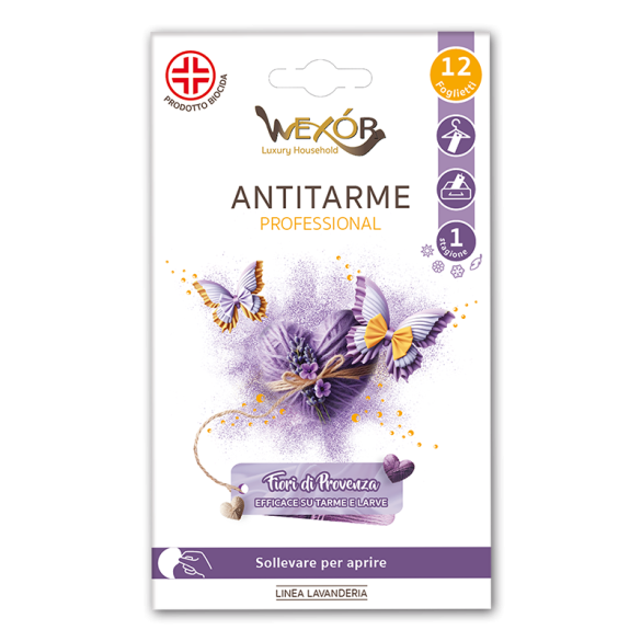 Antitarme Foglietti 12 pz Fiori di Provenza WEXOR