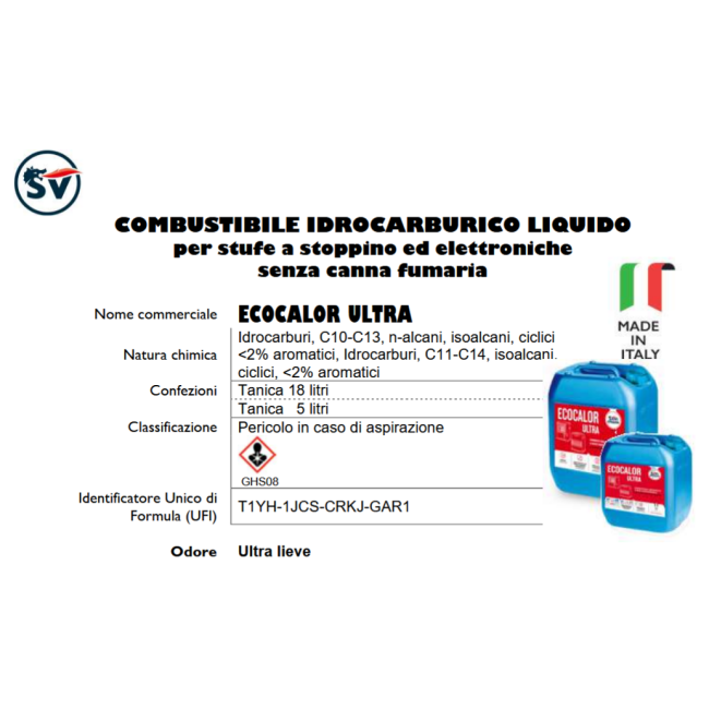 Tanica Petrolio 18L Ecocalor Ultra...