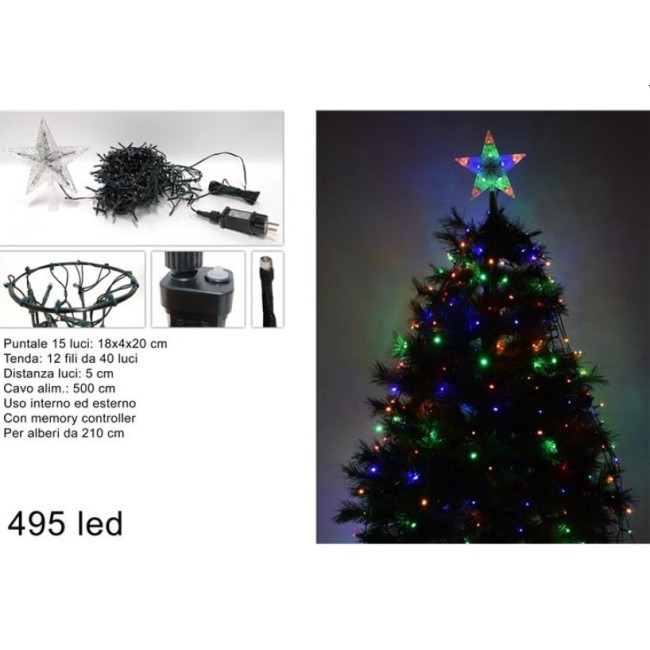 Tenda Luminosa per Albero 495 Led...
