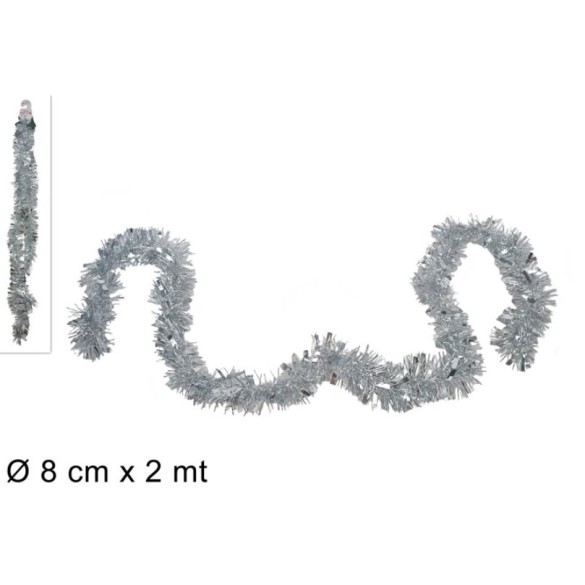 Filo Addobbo Argento 8cm x 2 mt DUESSE CHRISTMAS