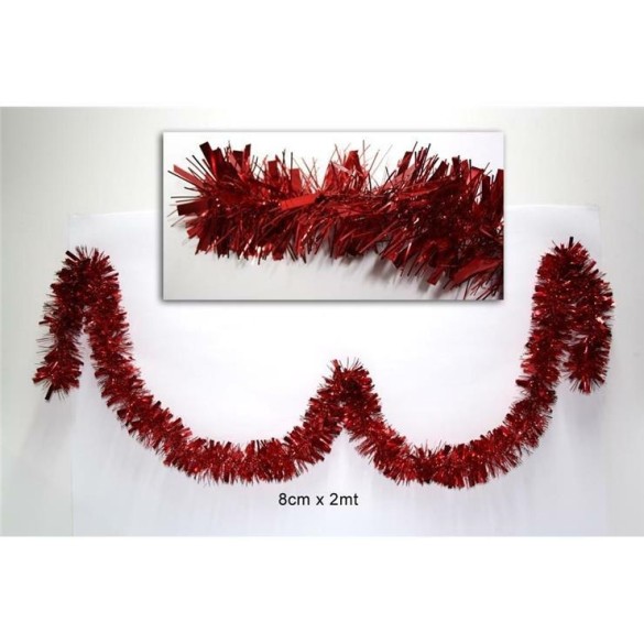 Filo Addobbo Rosso 8cm x 2 mt DUESSE CHRISTMAS