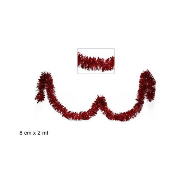 Filo Addobbo Rosso 8cm x 2 mt DUESSE CHRISTMAS