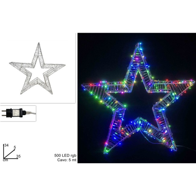 Stella Luminosa 35cm 500 Led RGB...