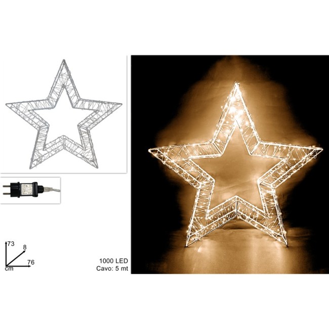 Stella Luminosa 76cm 1000 Led Bianco...