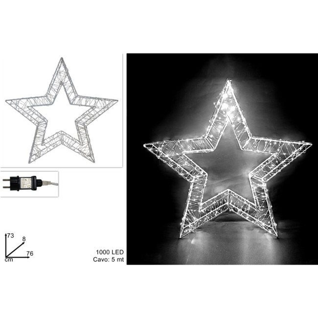 Stella Luminosa 76cm 1000 Led Bianco...