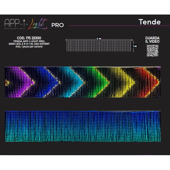 Tenda App-i-light Pro 2000Led 5m x H1m GIOCOPLAST