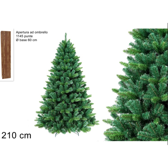 Albero di Natale Livigno 210 cm DUE ESSE CHRISTMAS