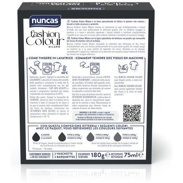 Tinta Fashion Colour Milano, Nero, 180 g, 75 ml Nuncas