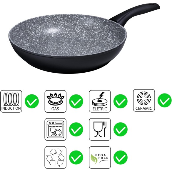 Padella Antiaderente Black Pearl D. 30 cm AETERNUM