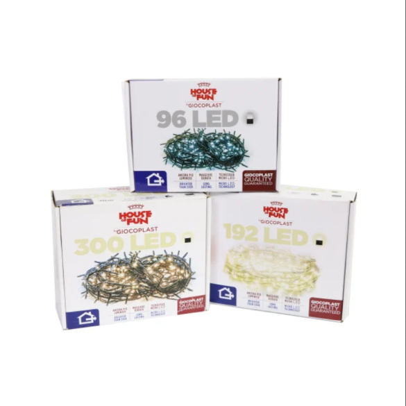 Luci da 300 Led Colore Blu con Giochi di Luce 10 mt GIOCOPLAST