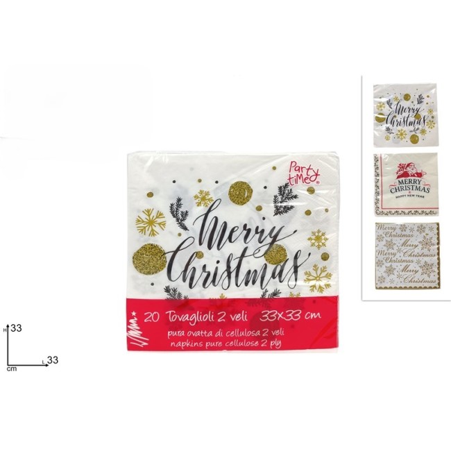 Tovaglioli 2 Veli 33x33 20pz Fantasie...