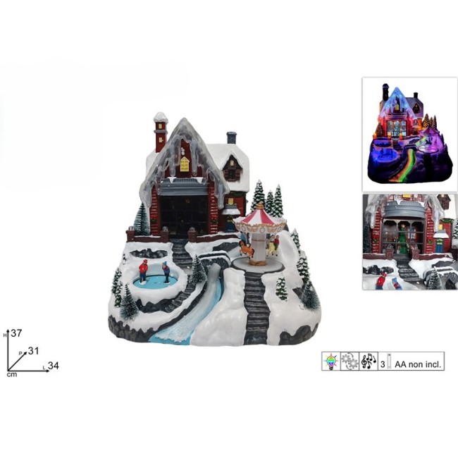 Giostrina Scenario Natalizio Casa con...