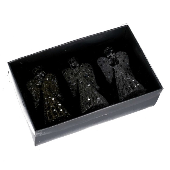 Decoro Angelo in Vetro conf. 3 pz 11x18x5,5 cm