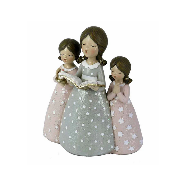 Statuina in Resina Tre Bambine...