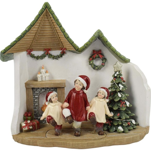 Scenario Bimbi per Villaggio Natalizio c/Luci DUE ESSE CHRISTMAS