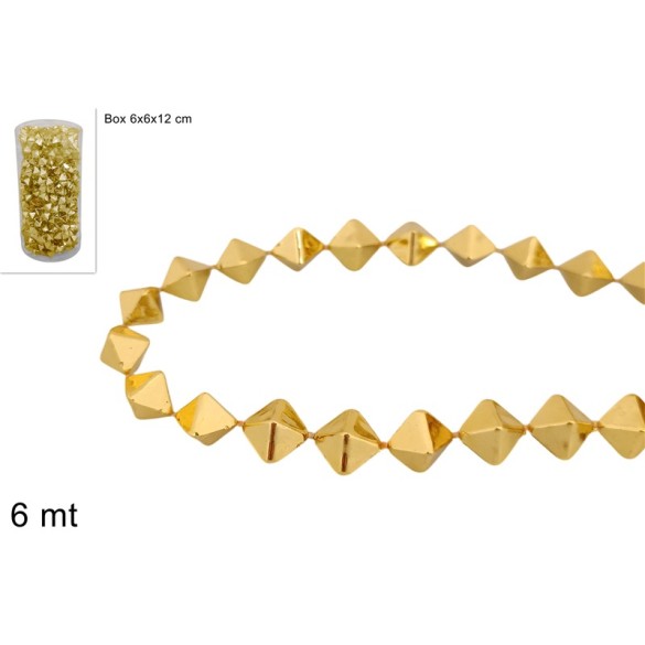 Catena Decorativa Natalizia 6 metri – Oro/Rosso Due Esse Christmas