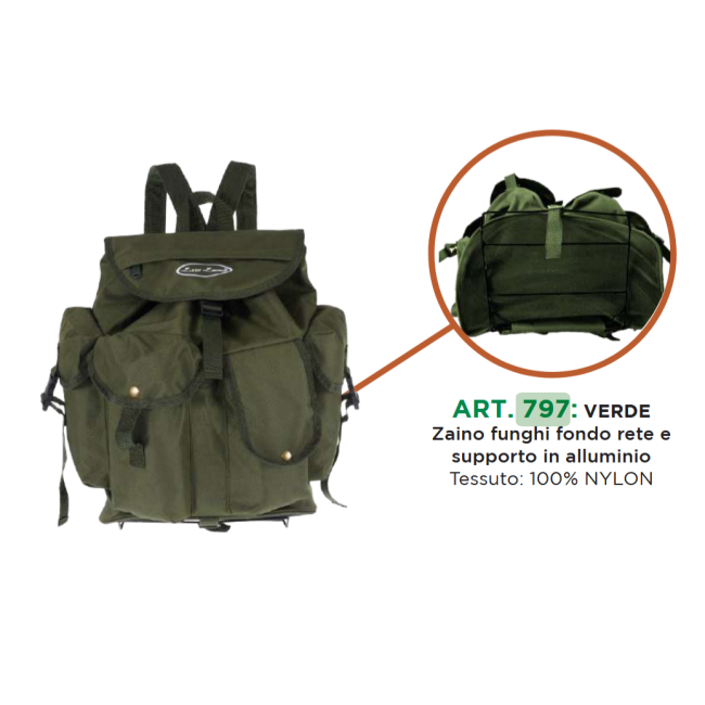 Zaino Funghi con Fondo in Rete MB...