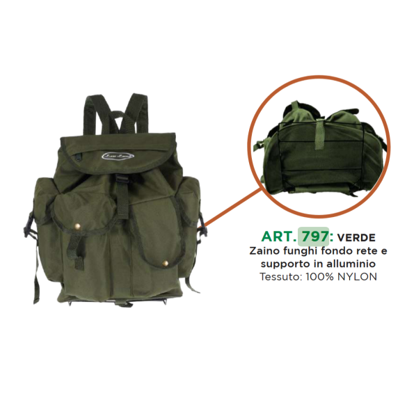 Zaino Funghi con Fondo in Rete MB INTERNATIONAL