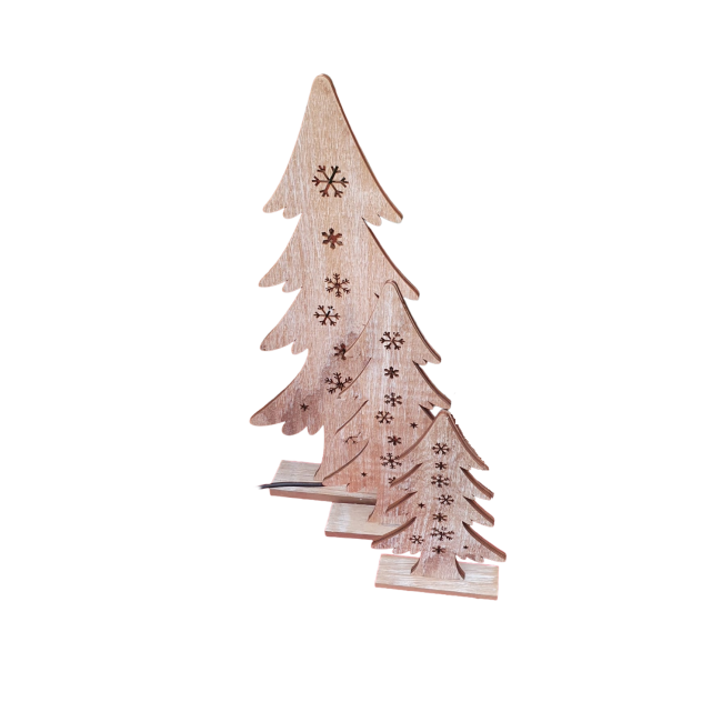 Set Alberi Natalizi in Legno...