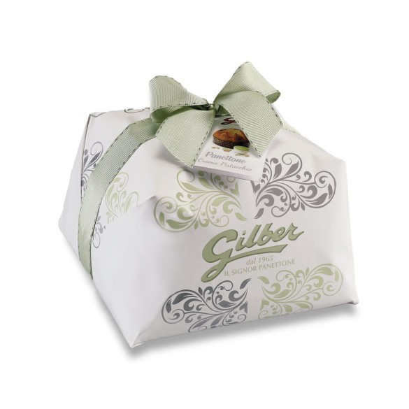 Panettone Farcito con Crema al Pistacchio Senza Uvetta 1kg Gilber
