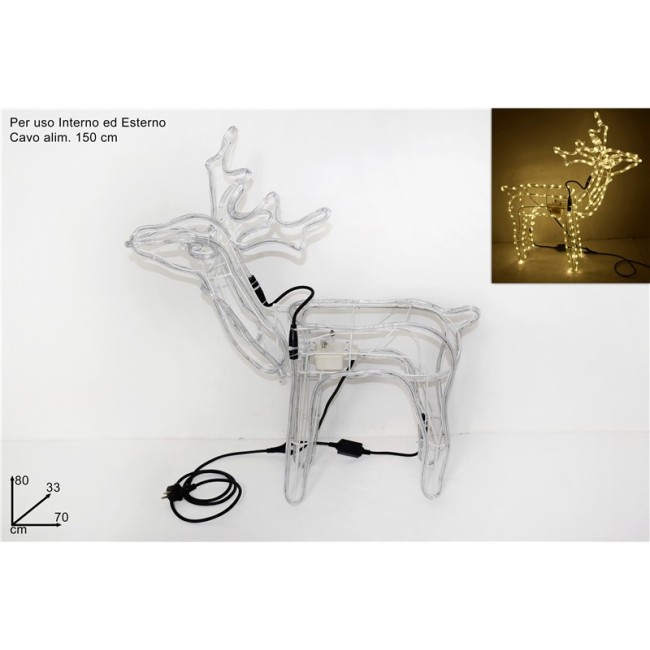 Luminaria Renna con Movimento Testa -...