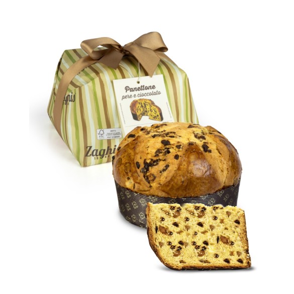 Panettone Regale Pere e Cioccolato 750gr Zaghis