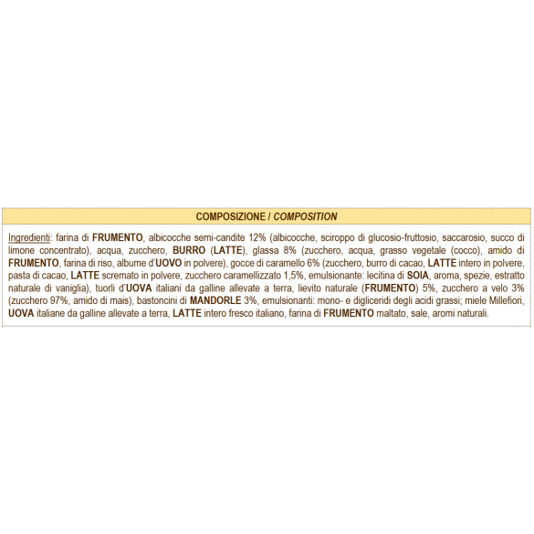 Panettone Regale Albicocca e Caramello 750gr Zaghis